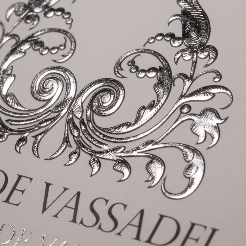etiquette de vin dorure à chaud