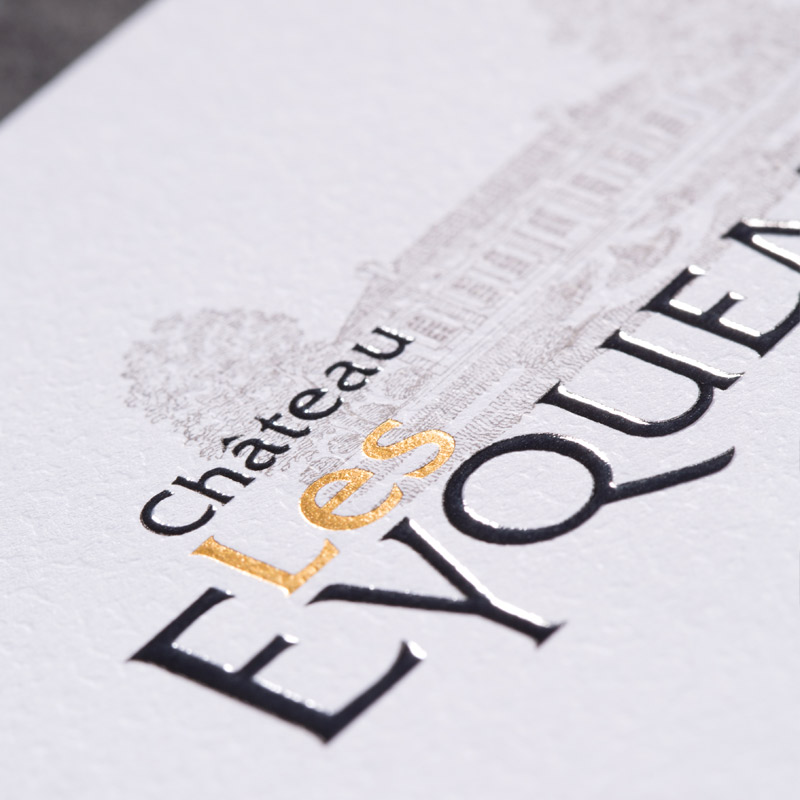 etiquette de vin vernis selectif